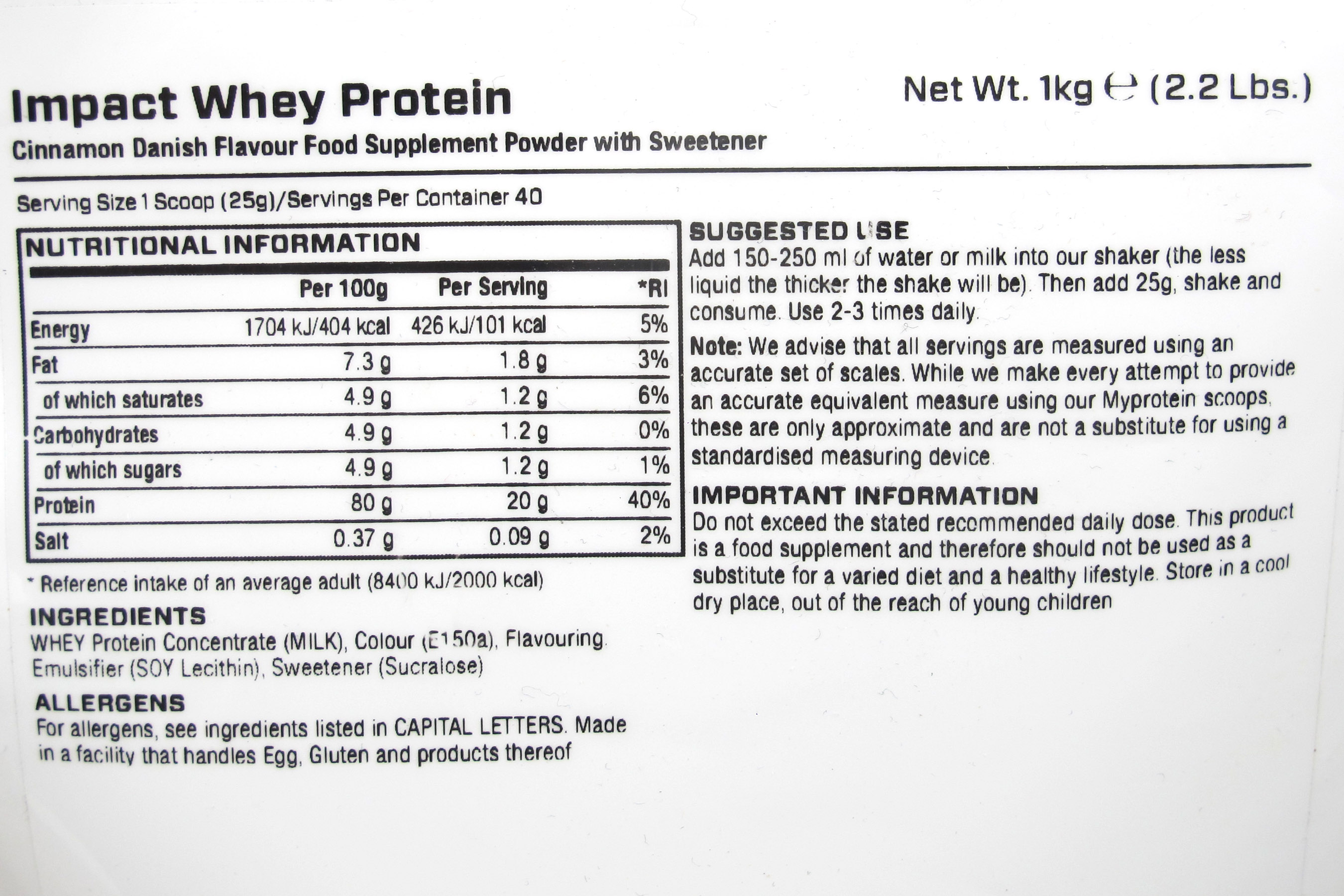 Review impact whey protein my protein