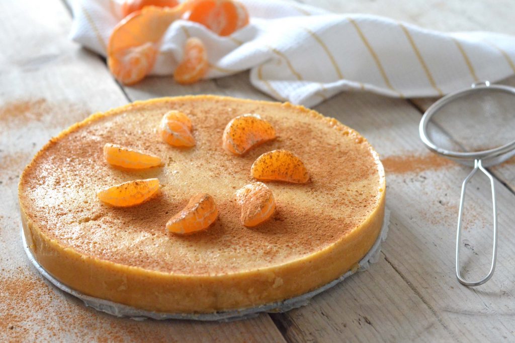 Caloriearme mandarijn pompoen pudding cheesecake