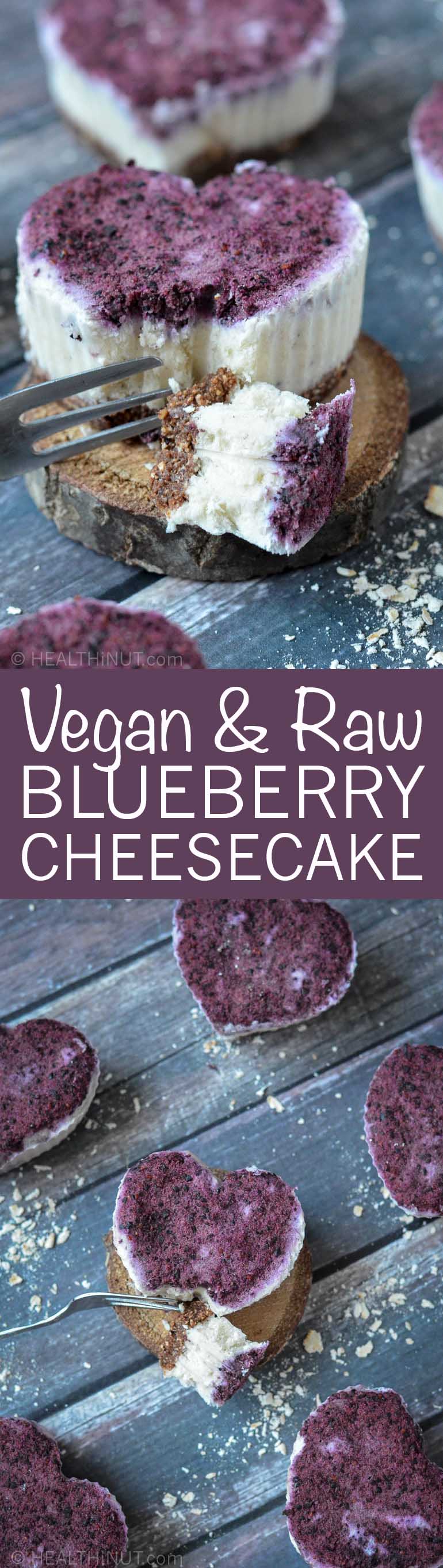 Delicious Vegan & Raw Mini Blueberry Cheesecakes!! Yum!!
