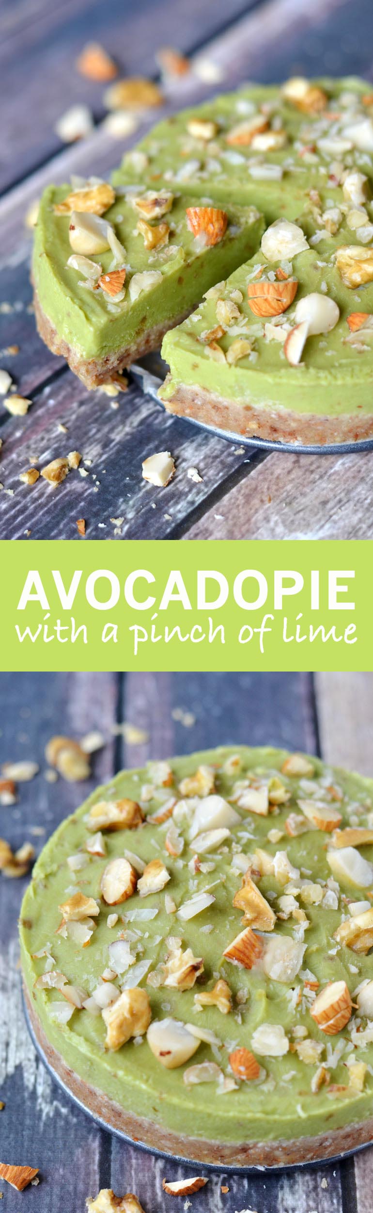 Limoen Avocado Taart - Lime Avoado Pie. Yum, who wouldn't want this gorgeous pice of avocado pie?!