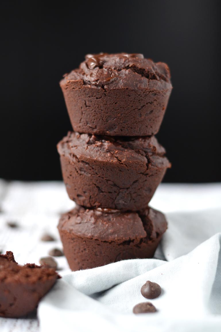 Vegan chocolade brownie muffin recept