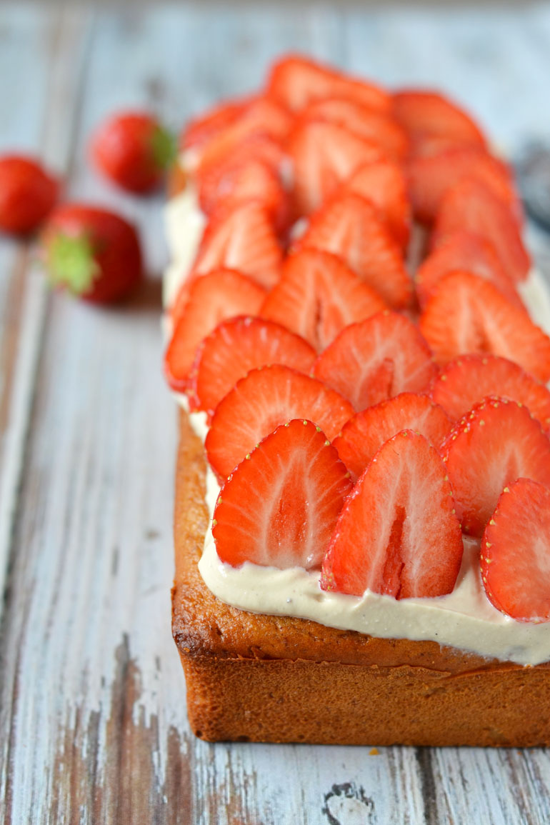 Frisse ricotta cake recept met aardbeien